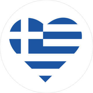 Heart Shaped Greece Flag Sticker