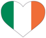 Heart Shaped Irish Country Flag Sticker