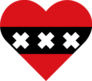 Heart Symbol With Amsterdam Netherlands Design Sticker