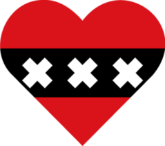 Heart Symbol With Amsterdam Netherlands Design Sticker