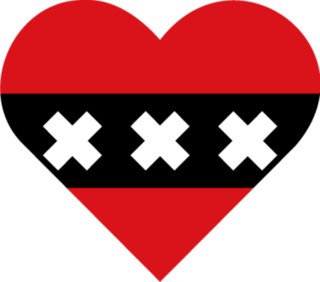 Heart Symbol With Amsterdam Netherlands Design Sticker