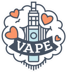 Heart Vape Badge Sticker