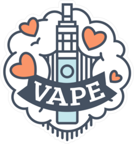 Heart Vape Badge Sticker