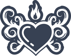 Heart With Flames Sticker