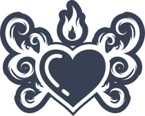Heart With Flames Sticker