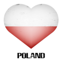 Heart With Polish National Flag Colors Sticker