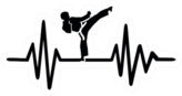 Heartbeat Pulse Line With A Karate Chop Sticker