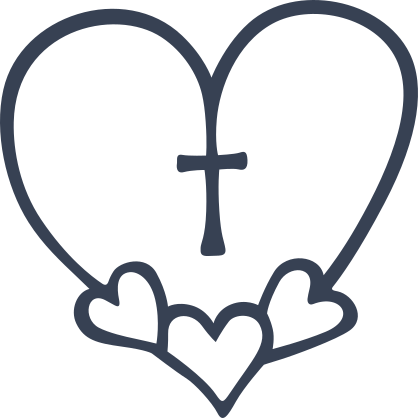 Hearts And Cross Sticker