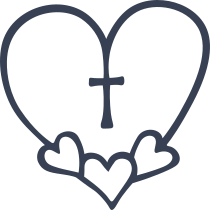 Hearts And Cross Sticker