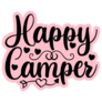 Hearts Happy Camper Sticker