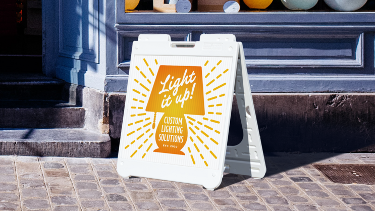 Heavy-Duty Plastic A-Frame Sign