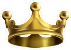 Heavy Gold Crown Sticker