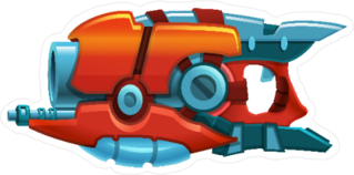 Heavy Retro Space Blaster Gun Sticker