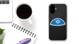 Hebrew Bale Icon Illustration Sticker on a Phone (New) example