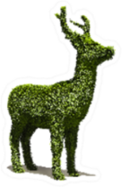 Hedge Animal Deer Landscaper Sticker