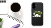 Hedge Animal Horse Landscaping Sticker on a Phone (New) example