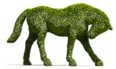 Hedge Animal Horse Landscaping Sticker
