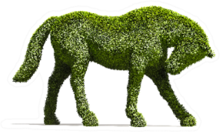Hedge Animal Horse Landscaping Sticker