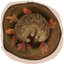 Hedgehog Autumn Dream Sticker