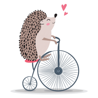 Hedgehog Bicycle Sticker
