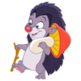 Hedgehog Cartoon Sticker