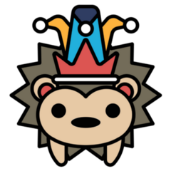 Hedgehog Crown Sticker