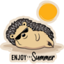 Hedgehog Enjoy Summer Sticker