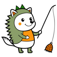Hedgehog Fishing Sticker