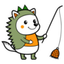 Hedgehog Fishing Sticker