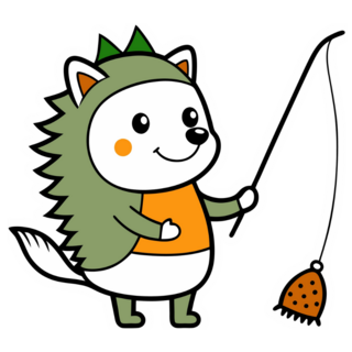 Hedgehog Fishing Sticker