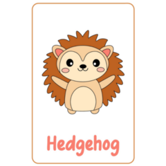 Hedgehog Flashcard Sticker