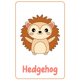 Hedgehog Flashcard Sticker