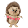 Hedgehog Hearts Garland Sticker