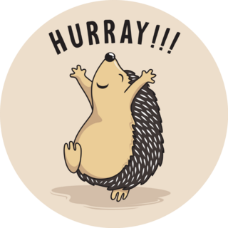 Hedgehog Hurray! Sticker 