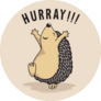Hedgehog Hurray! Sticker 