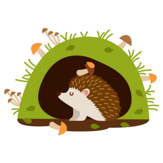 Hedgehog In Burrow Sticker
