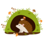 Hedgehog In Burrow Sticker