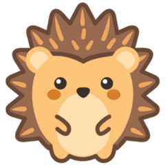 Hedgehog Kawaii Icon Sticker