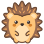 Hedgehog Kawaii Icon Sticker