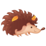 Hedgehog Leaves Sticker