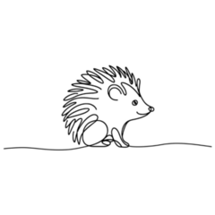 Hedgehog Line Sticker