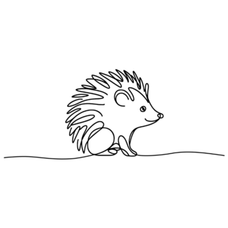 Hedgehog Line Sticker