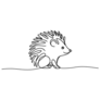 Hedgehog Line Sticker