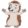 Hedgehog Mascot Sticker