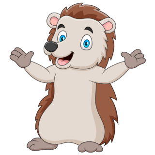 Hedgehog Mascot Sticker