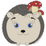 Hedgehog Mushroom Sticker