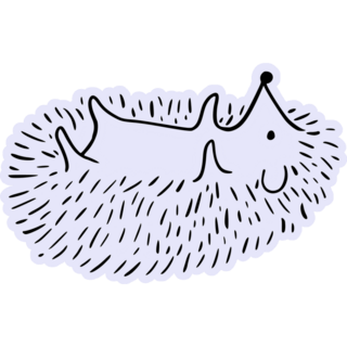 Hedgehog On Back Sticker