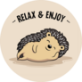 Hedgehog Relax Sticker