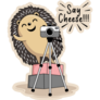Hedgehog Say Cheese Sticker