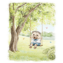 Hedgehog Swinging Sticker